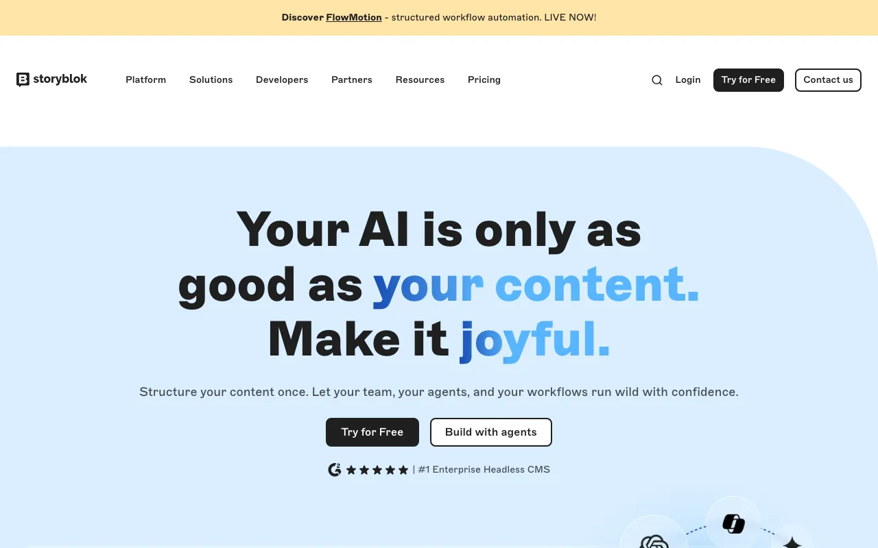 Storyblok Landing Page